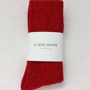 red socks with glitter