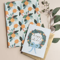 Linen Tea Towel - Winter Citrus