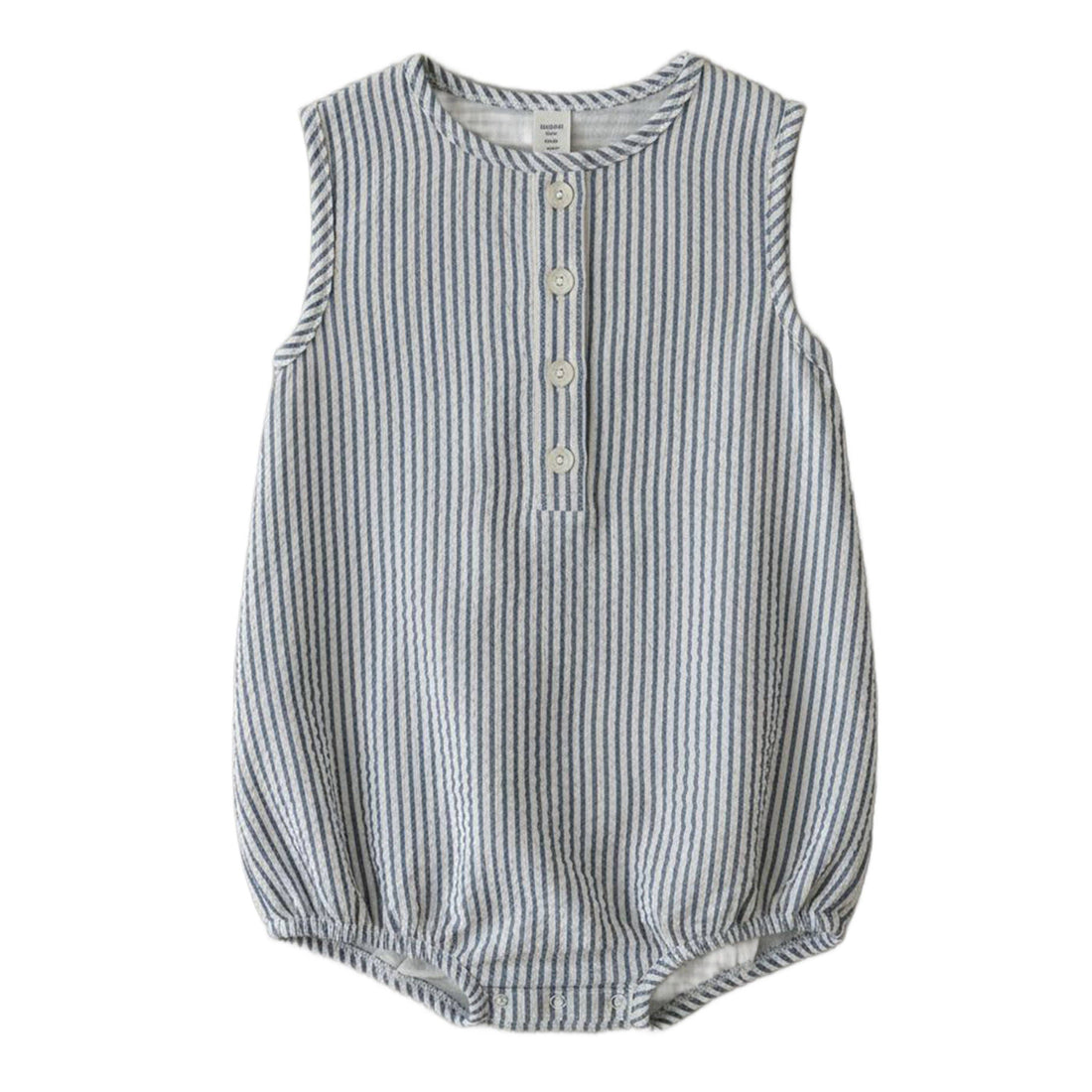 Striped baby romper with buttons 