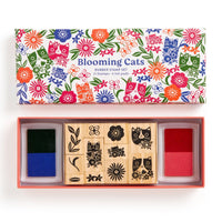 Blooming Cats Rubber Stamp Set