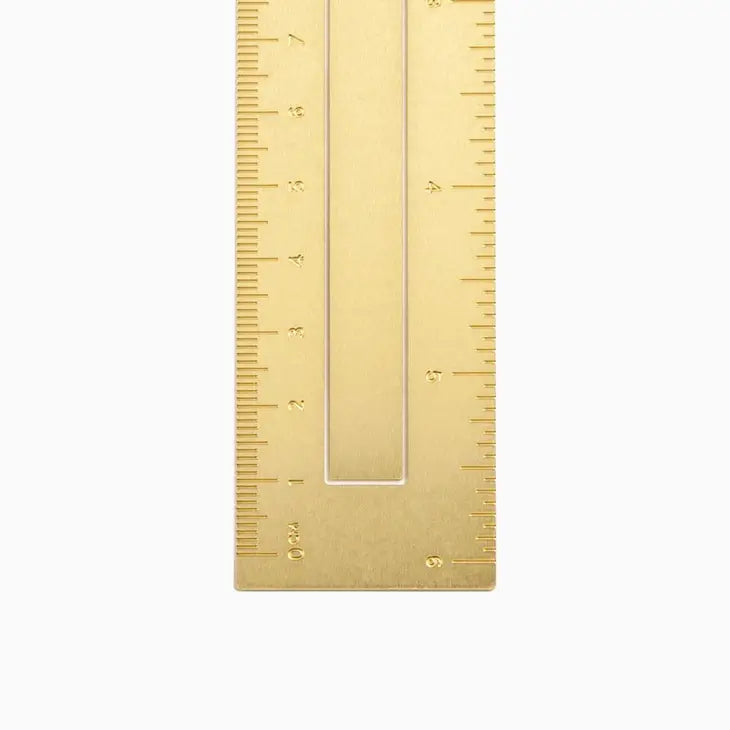 Brass Bookmark Ruler β Sidebloom Shop