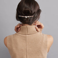 French Twist Hair Barrettes - Micro Grey