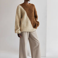 Reese Color Block Asymmetric Sweater