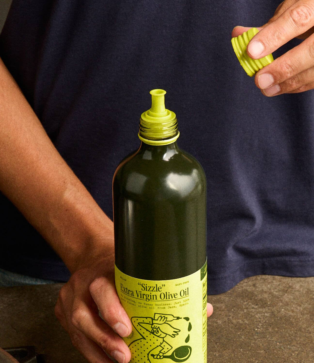 "Sizzle" Extra Virgin Olive Oil Glass Bottle