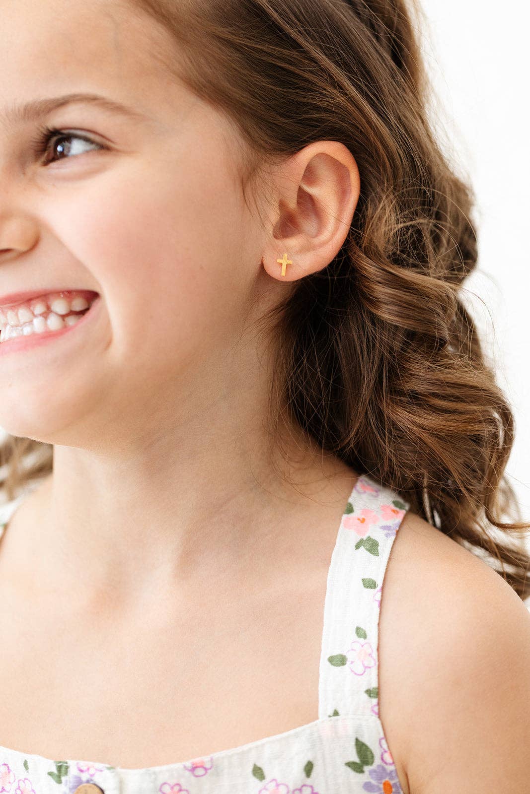 Pip Pop Post Earrings - Cross Stud