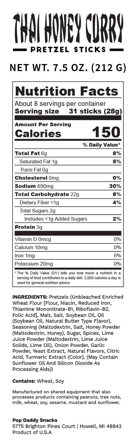 Thai Honey Curry Seasoned Pretzels