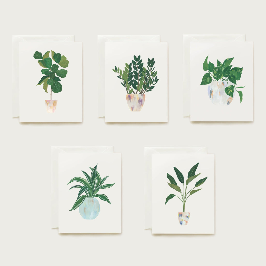 House Plants Assorted Card Set