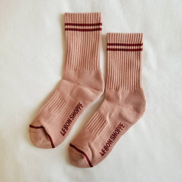 Boyfriend Socks - Vintage Pink