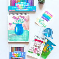 Rainbow Sparkle Watercolor Gel Crayons