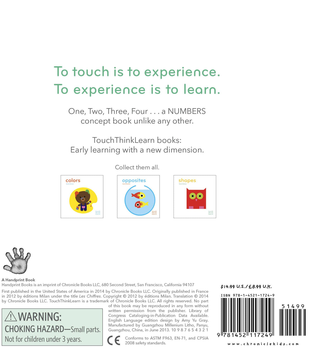 TouchThinkLearn Board Book - Numbers