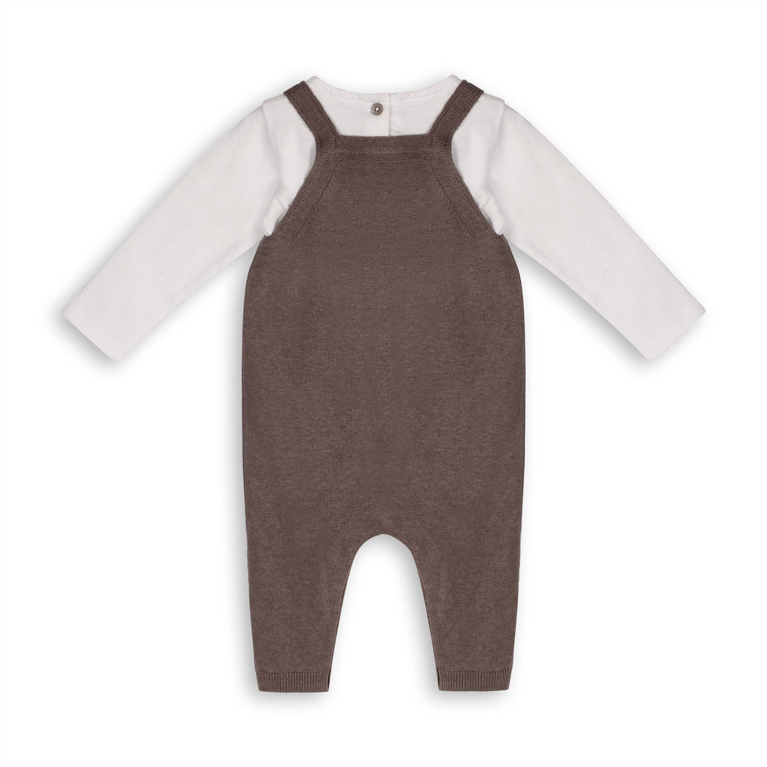 Bear Sweater Knit Baby Overall & Bodysuit Set