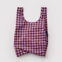 pink houndstooth reusable bag