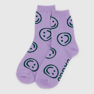Crew Sock - Lavender Happy