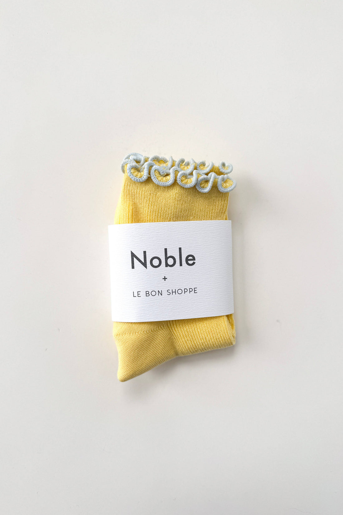 Petite Ruffled Modal Socks - Butter + Baby Blue