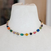 Jewel Tone Beaded Necklace