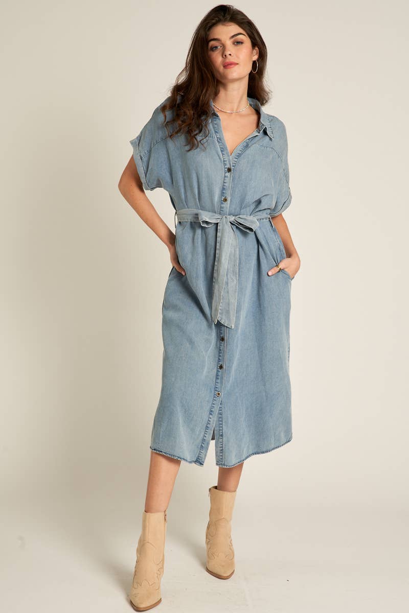 Denim Button Down Dress