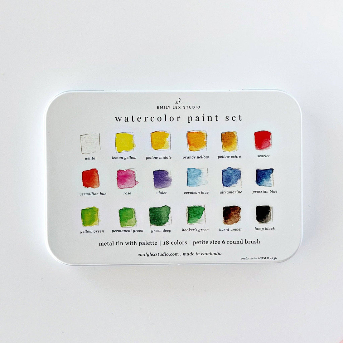 Watercolor Paint Set - 18 Colors