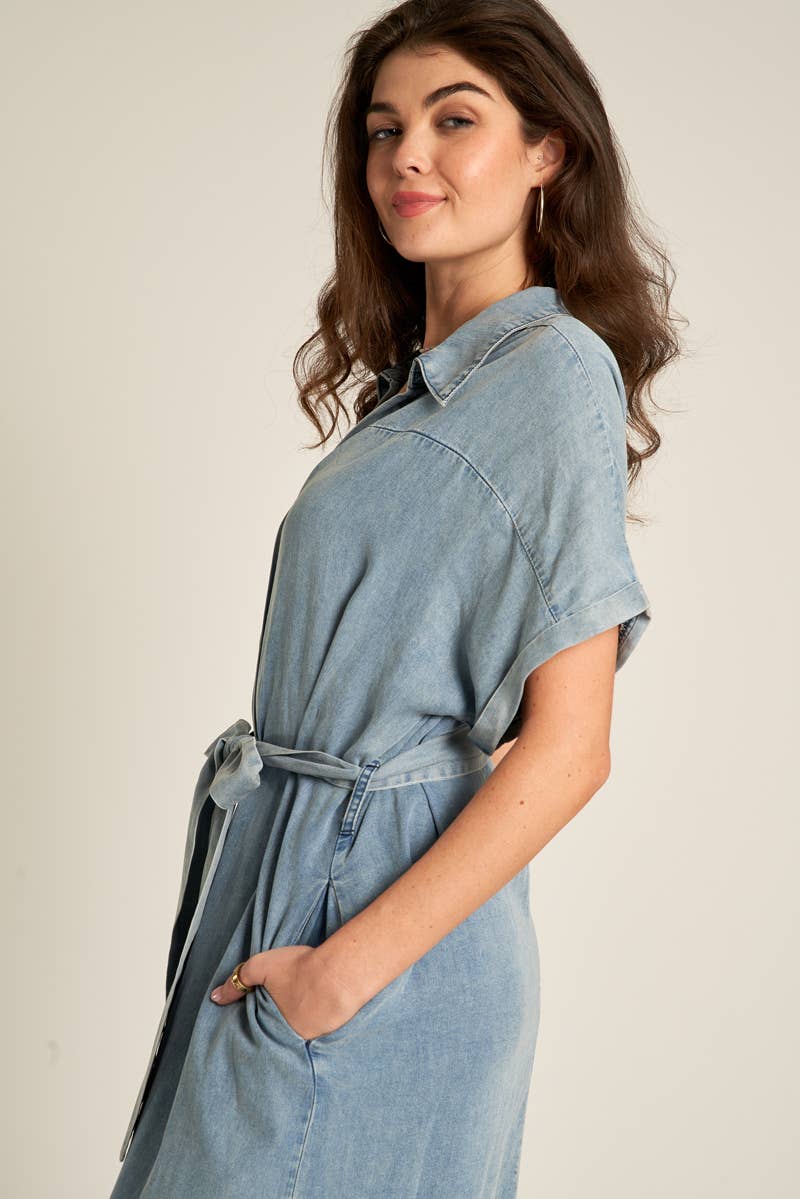 Denim Button Down Dress