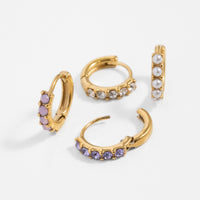 Pip Pop Post Hoops - Dainty Gem