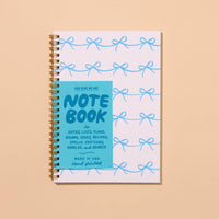 a5 sprial notebook with bows