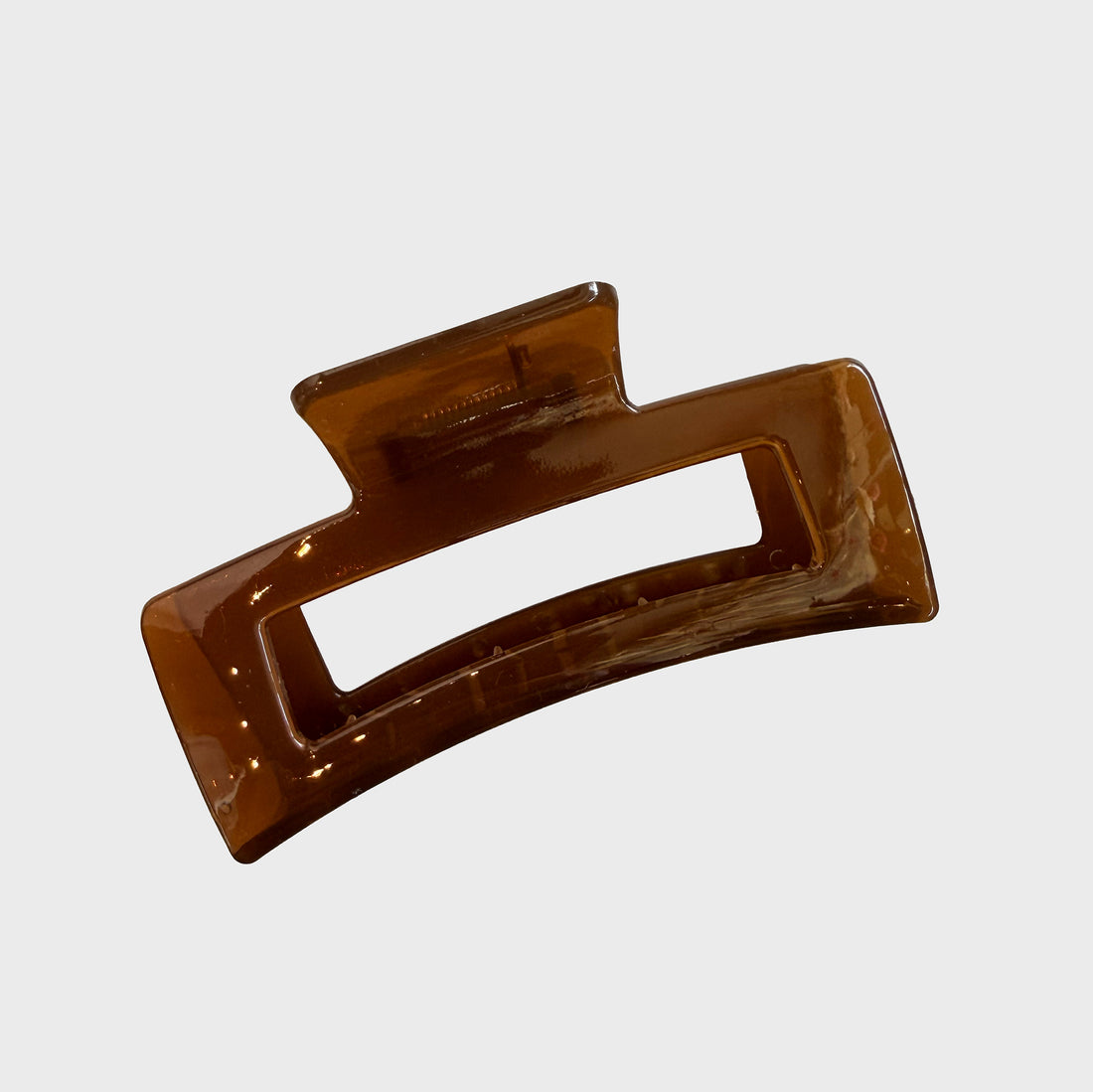 large brown jelly hair claw