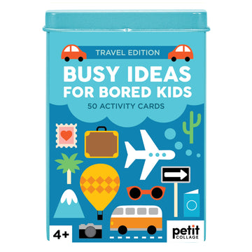 busy ideas for bored kids travel edition 50 activity cards 