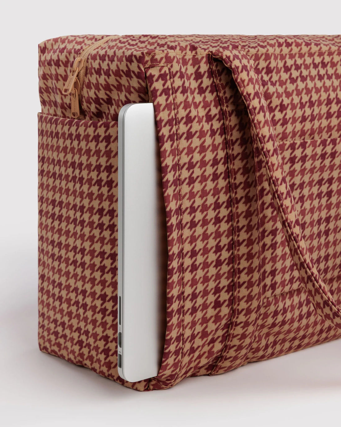 Small Cloud Carry-On Bag - Tan Houndstooth