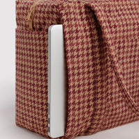 Small Cloud Carry-On Bag - Tan Houndstooth
