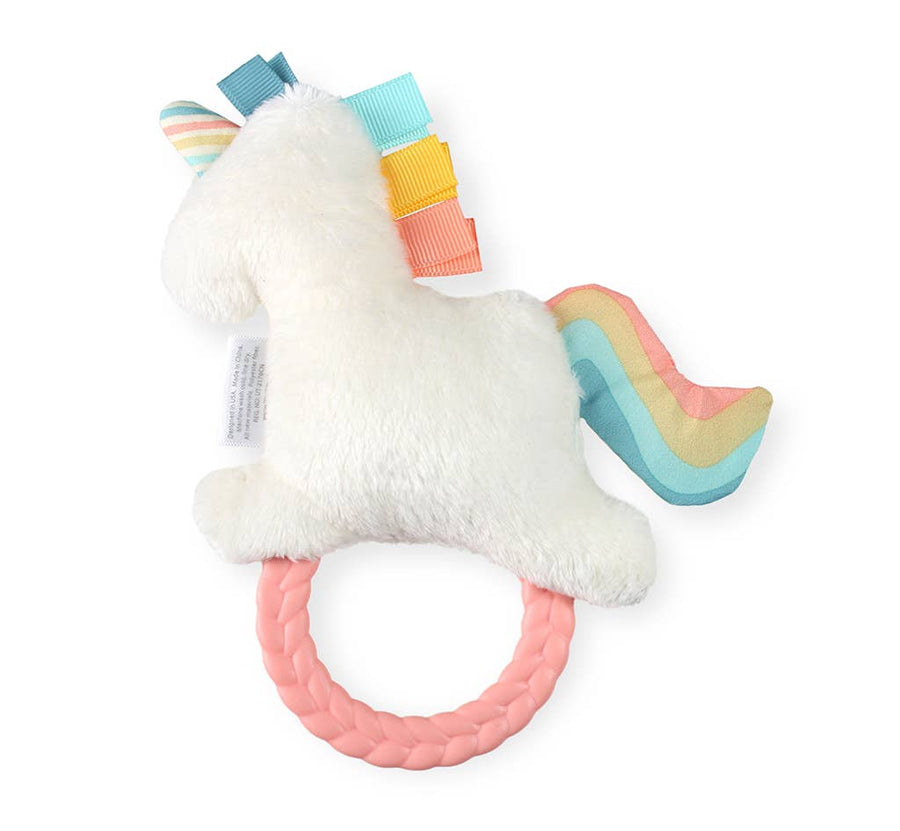 Ritzy Rattle Pal™ Plush Rattle Pal with Teether: Rainbow