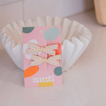 Pearl Bow Clips