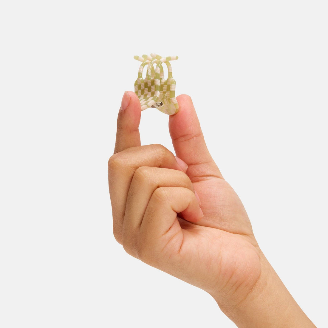 Chunks Mini Claw in Olive Check