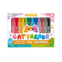 cat themed twist up watercolor gel crayons