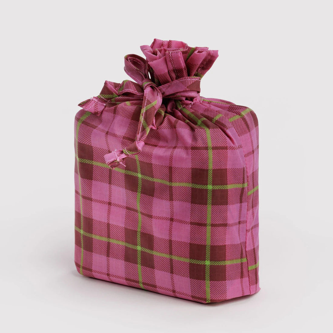 set of 3 reusable bags checkered pattern 