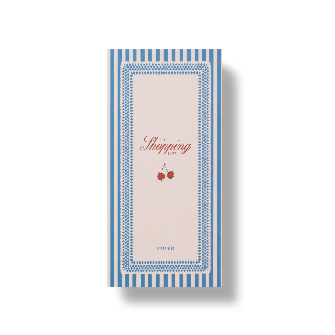 a shopping list pad cherry themed white lined paper
