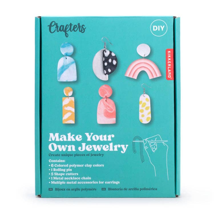 clay jewelry making kit earrings and necklace