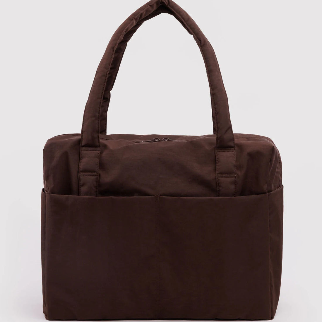brown carry-on bag with laptop pocket