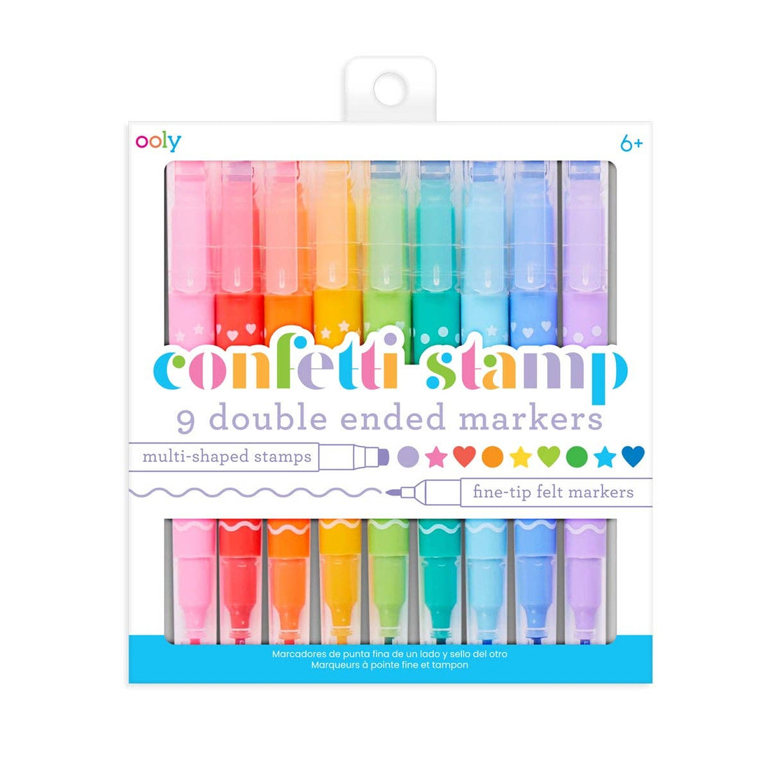 double ended markers with multi-shaped stamps