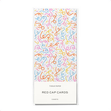 white tissue paper with colorful confetti