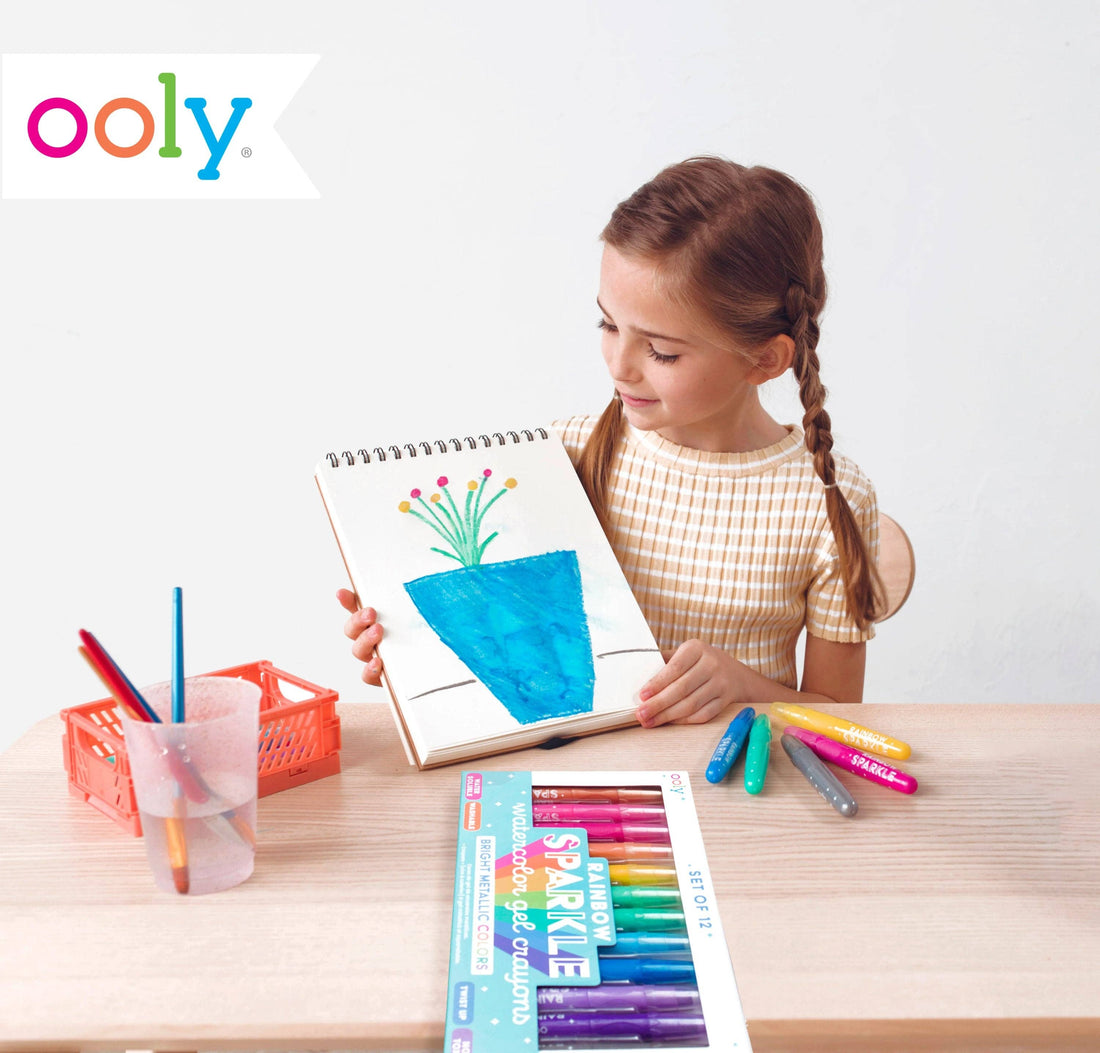 Rainbow Sparkle Watercolor Gel Crayons