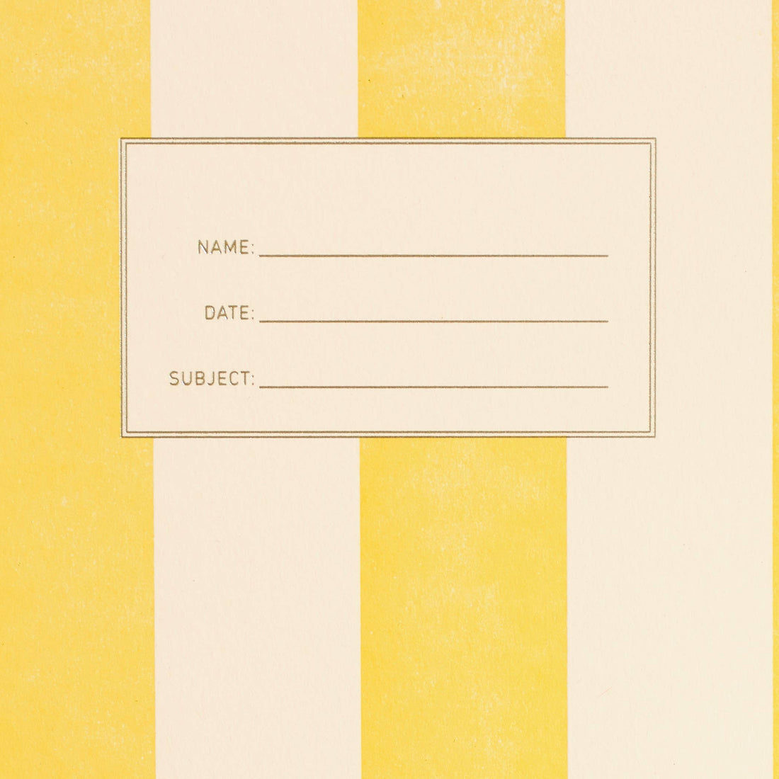 Standard Notebook - Yellow Stripe