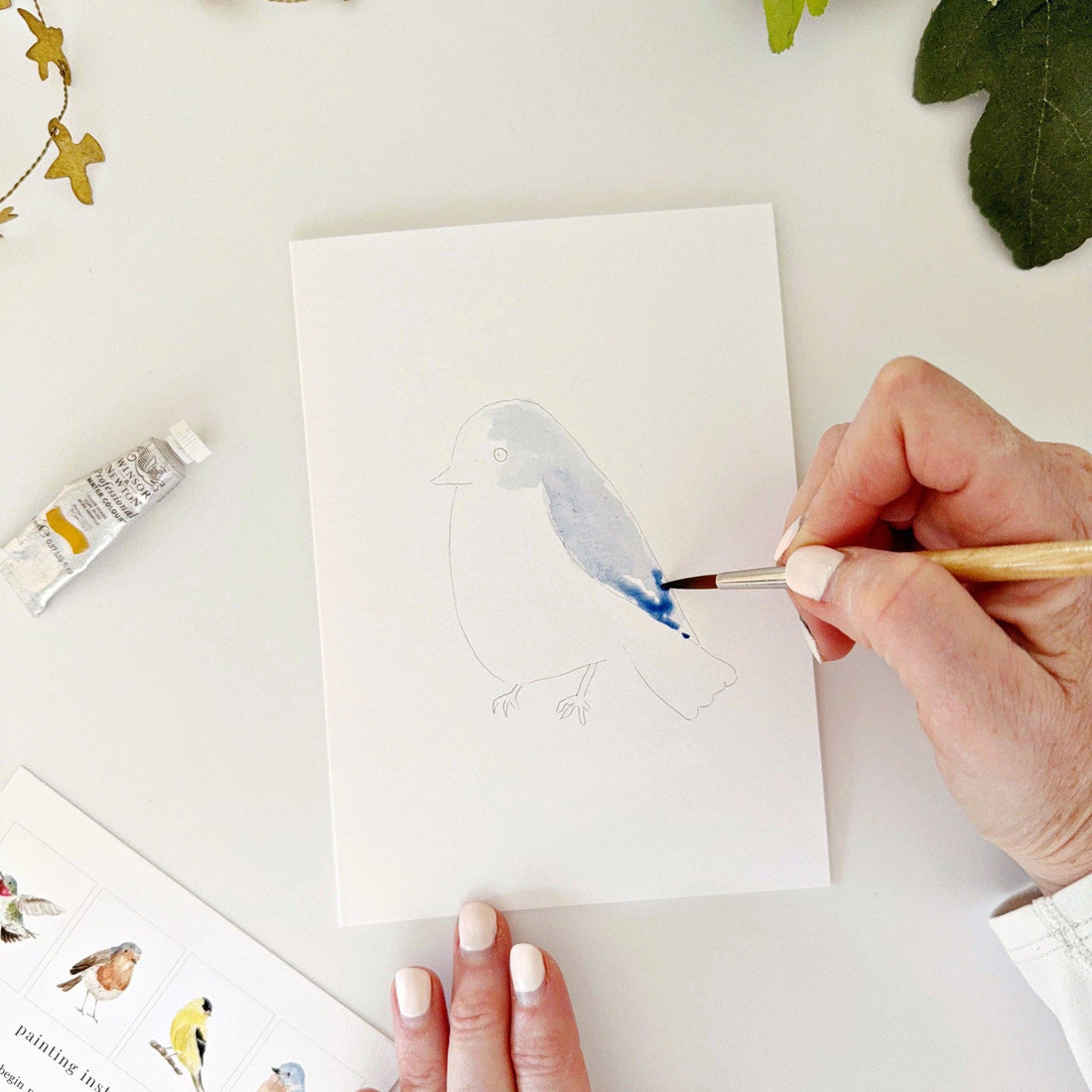 Paintable Notecards - Birds