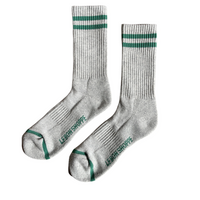 Extended Boyfriend Mens Socks - Grey/Green