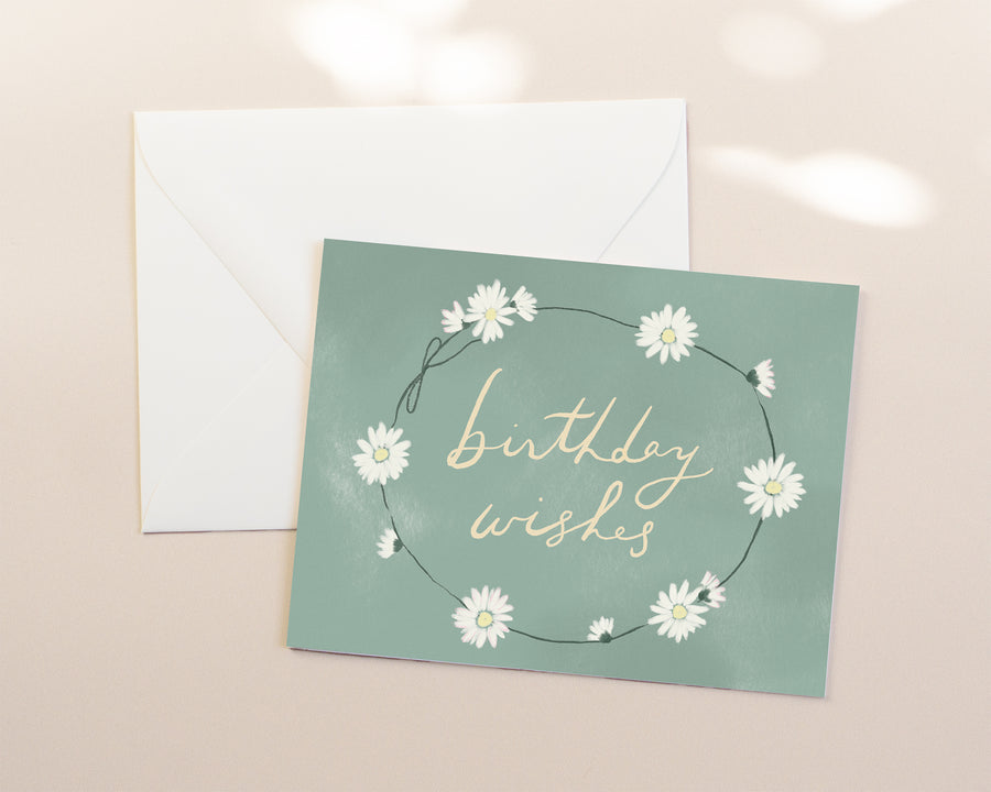 Daisies Birthday Wishes Card