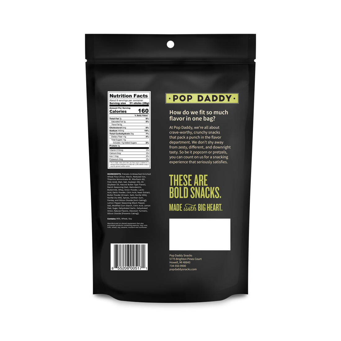 Peppercorn Ranch Seasoned Pretzels