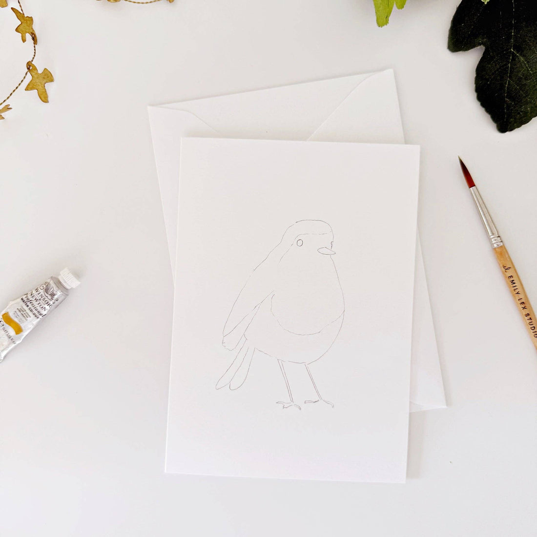 Paintable Notecards - Birds