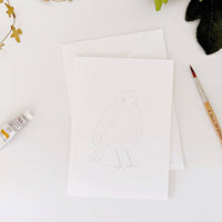 Paintable Notecards - Birds