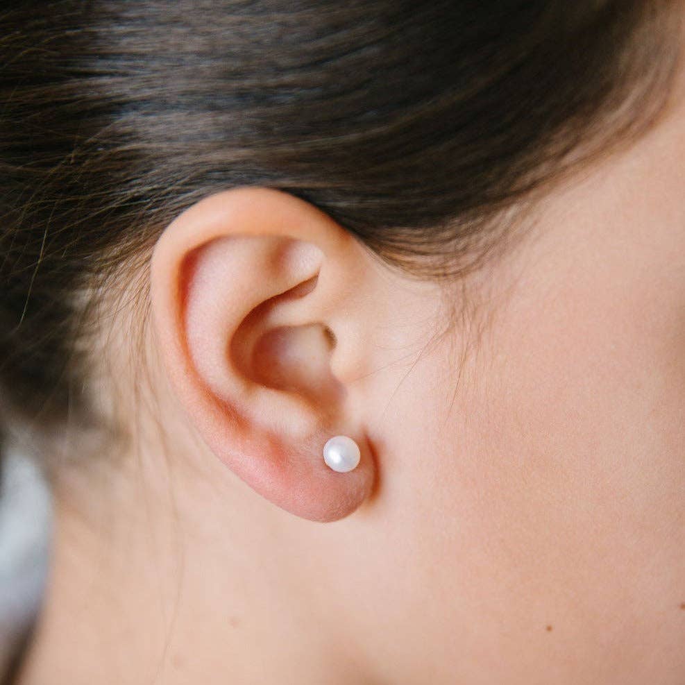 Pip Pop Post Earrings - Pearl Stud
