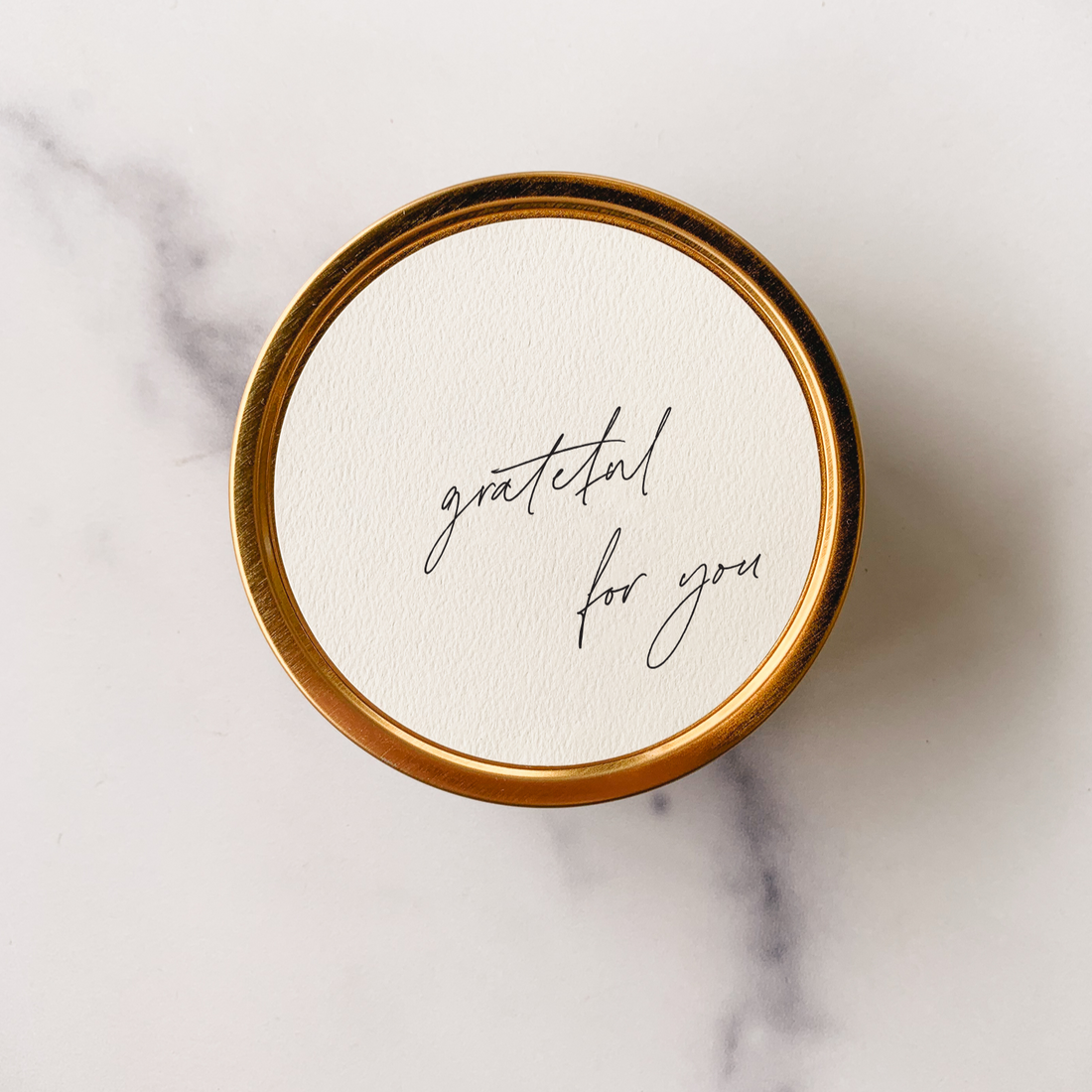 "Grateful for You" - Soy Travel Candle - Guava Fig