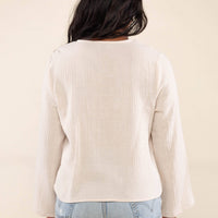 Melrose Tie Blouse - Natural