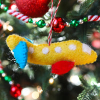 Airplane Felt Wool Ornament